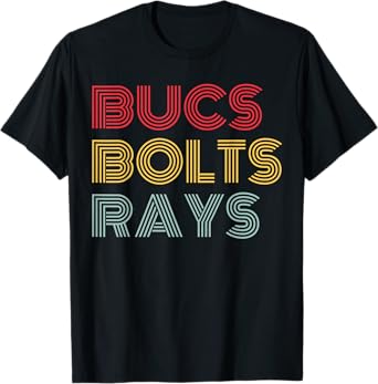Retro Vintage Bucs Bolts Rays T-Shirt