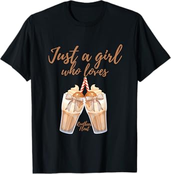 Just a girl who loves root beer float aesthetic coquette bow T-Shirt