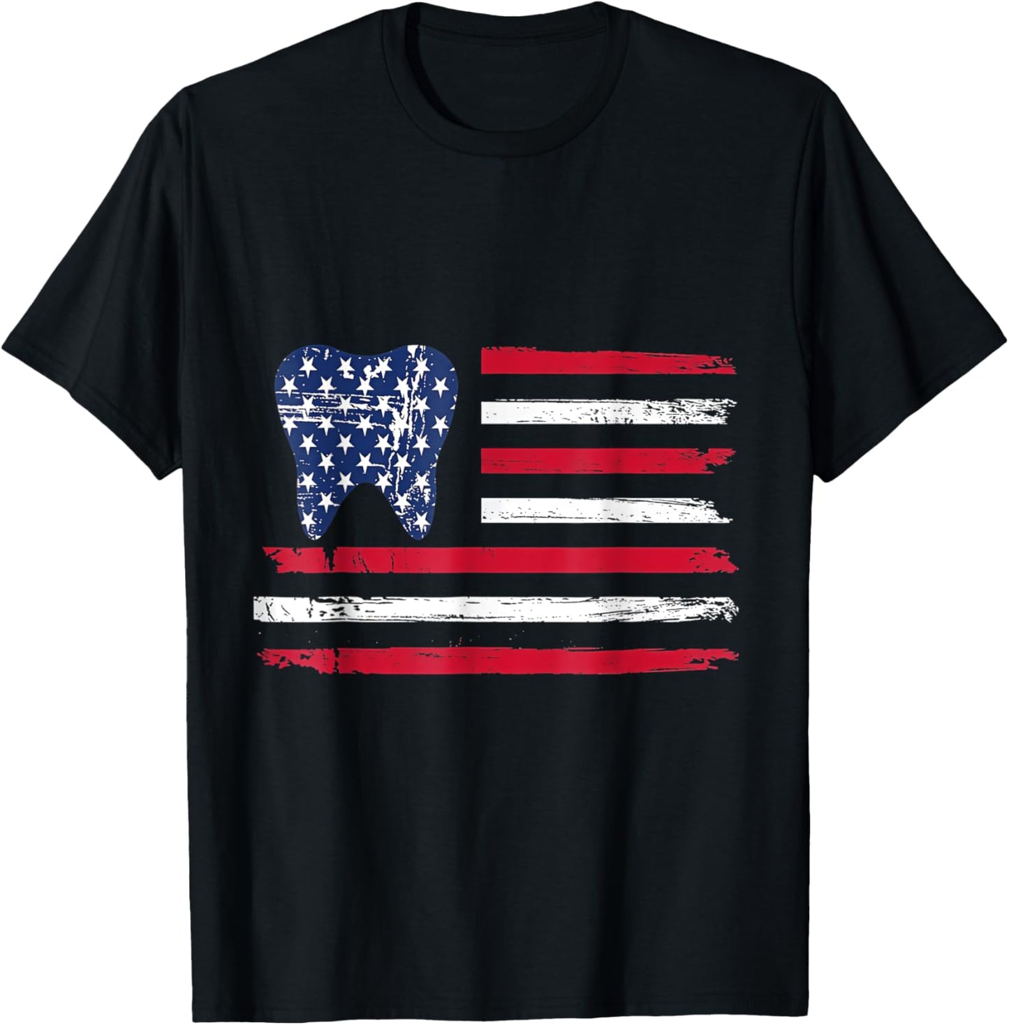 Funny Shirt 4th of July Dental Dentist Tooth Doctor Usa Flag T-Shirt