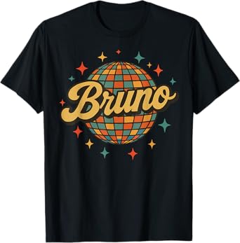 Vintage Bruno Personalized Name I Love Bruno 70's 80's Retro T-Shirt