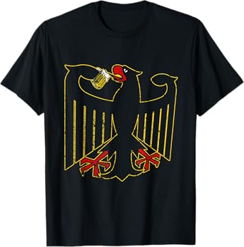 German Eagle Drinks Beer Funny Germany Coat Of Arms T-Shirt