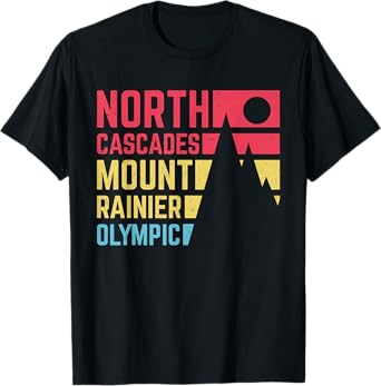 Vintage North Cascades Mount Rainier Olympic National Park T-Shirt