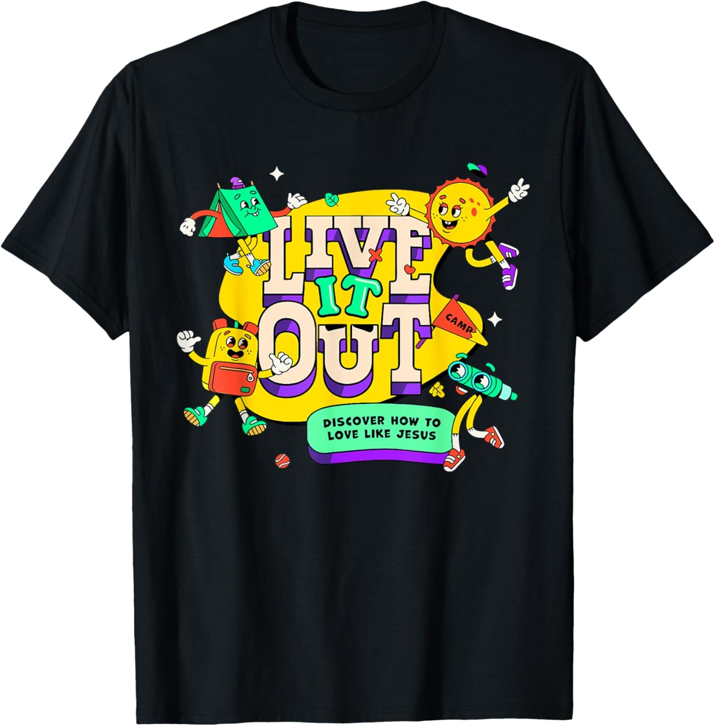 Live it 2025 Out Bible School VBS Christian Youth Camp Jesus T-Shirt