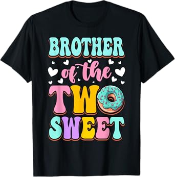Brother Of The Two Sweet Donut Birthday Family Theme Girl T-Shirt