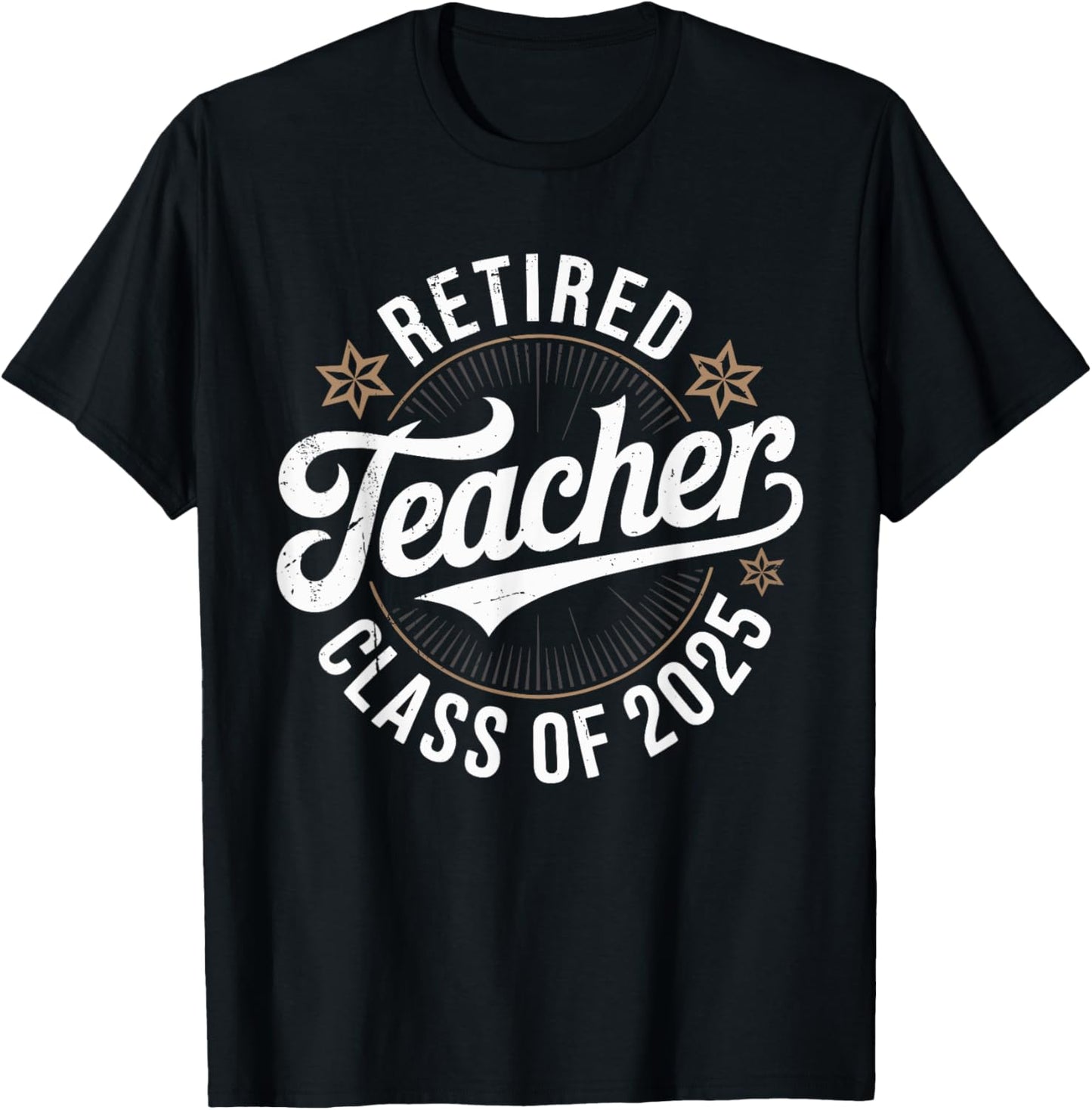 Retired Teacher Class of 2025 Vintage school Retirement T-Shirt