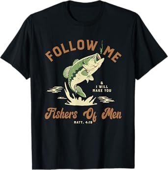 Fishers Of Men Retro Vintage Christian Bible Gift For Men T-Shirt
