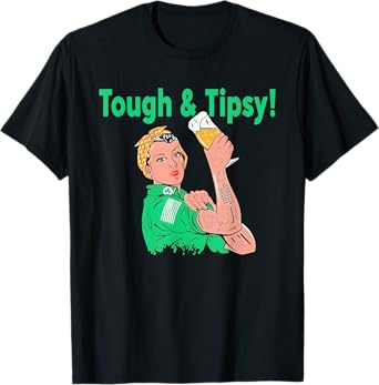 Tough And Tipsy Mother Beer Tattoo Funny T-Shirt