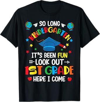 So Long Kindergarten Graduation 1st Grade Kids Boys Girls T-Shirt