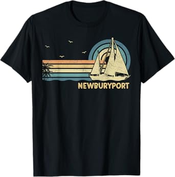 Newburyport Massachusetts Sailing Vacation Boating Sailboat T-Shirt
