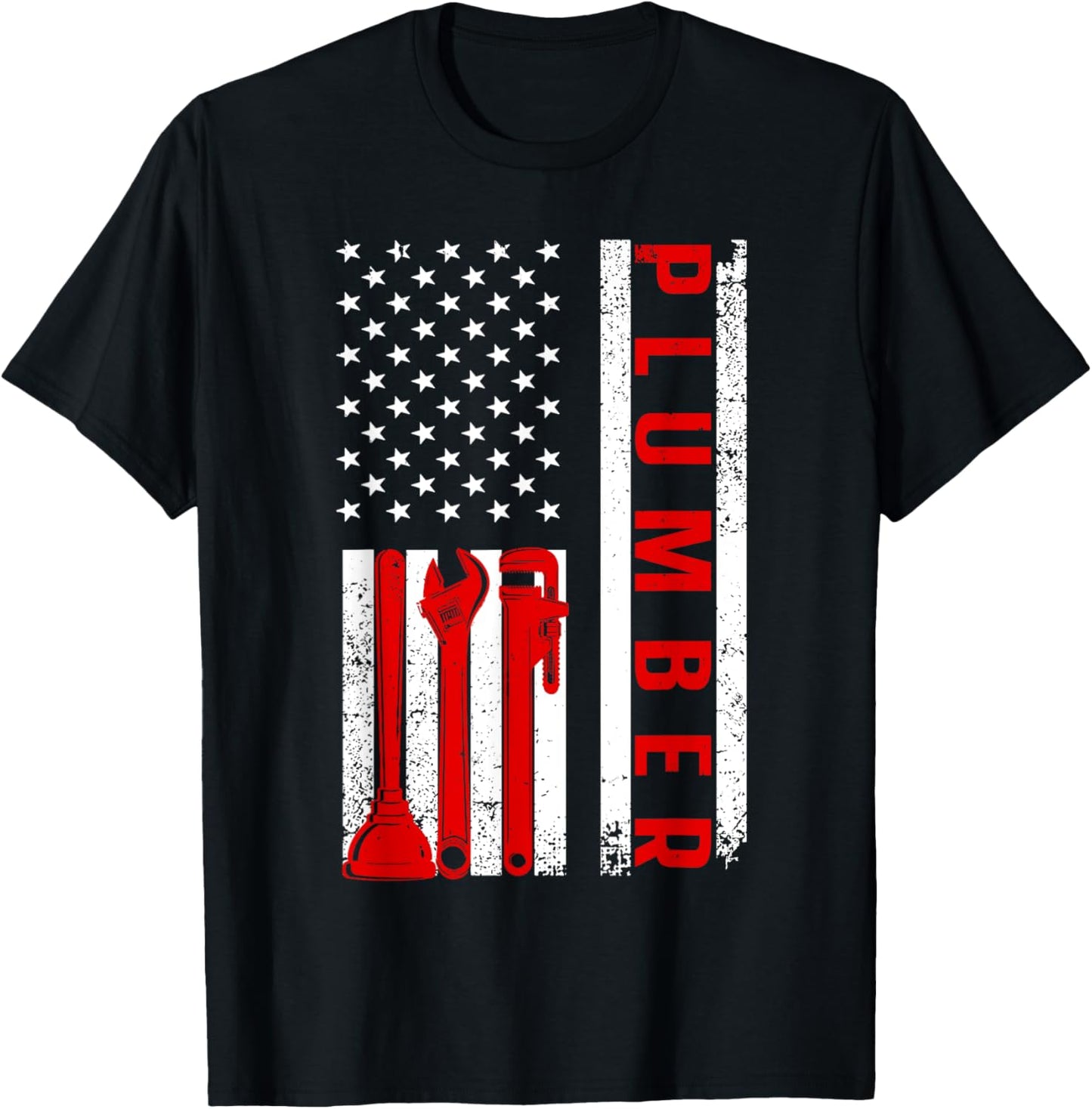 Funny Plumbing Design For Men Women Master Plumber Handyman T-Shirt, Black