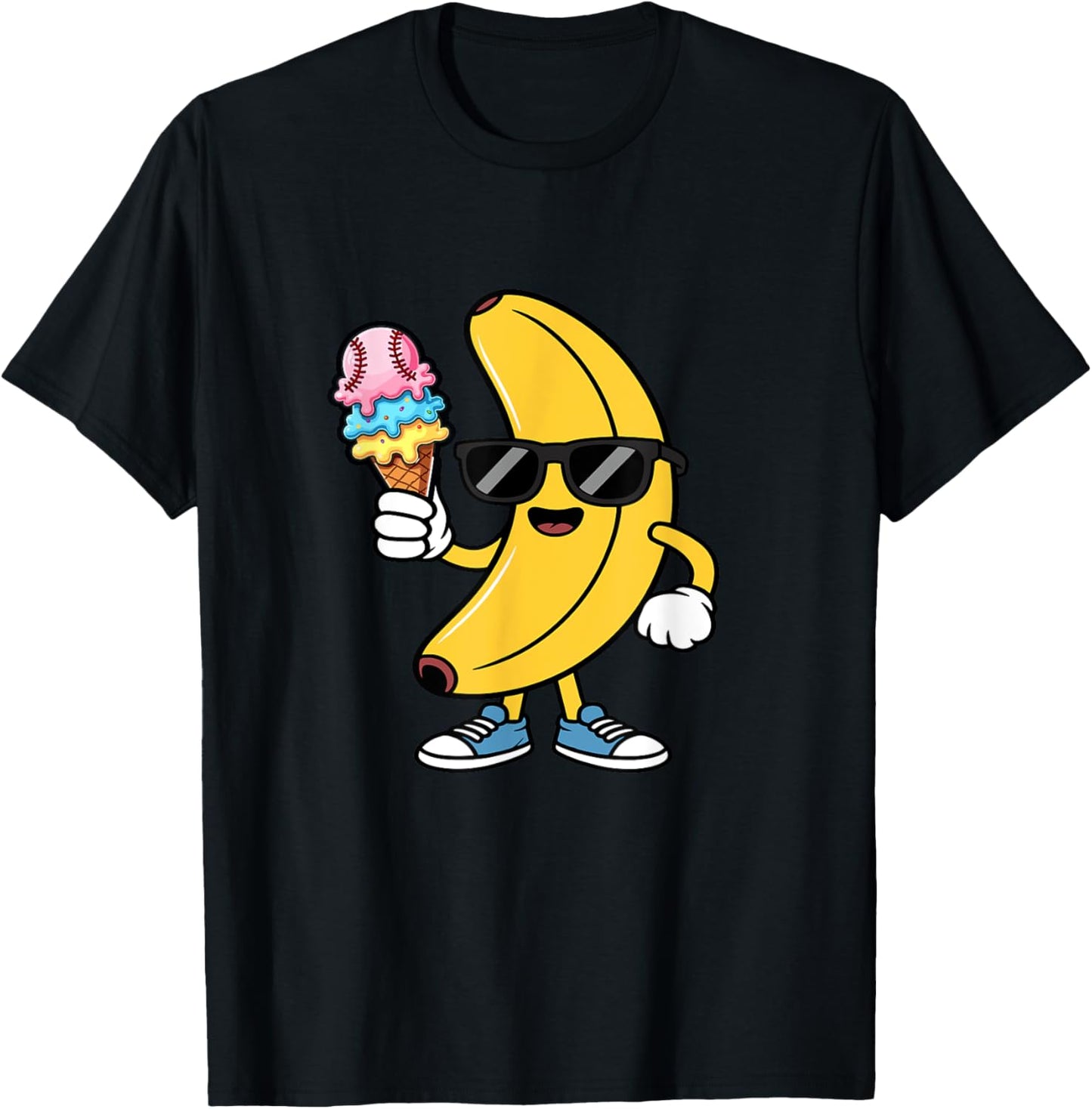 Drip Ice Cream Sprinkles Funny banana Dripping Ice T-Shirt