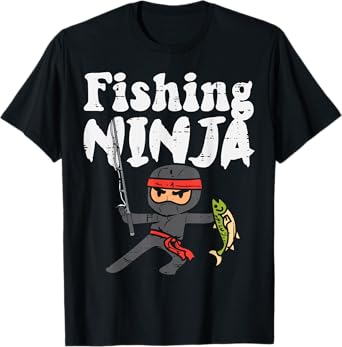 Fishing Ninja Cute Fish Lover Boys Girls Kids Toddler Youth T-Shirt