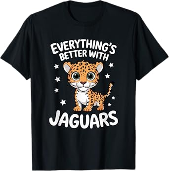 Cute Jaguar Lover Adults or Kids Boys Girls Jaguars T-Shirt