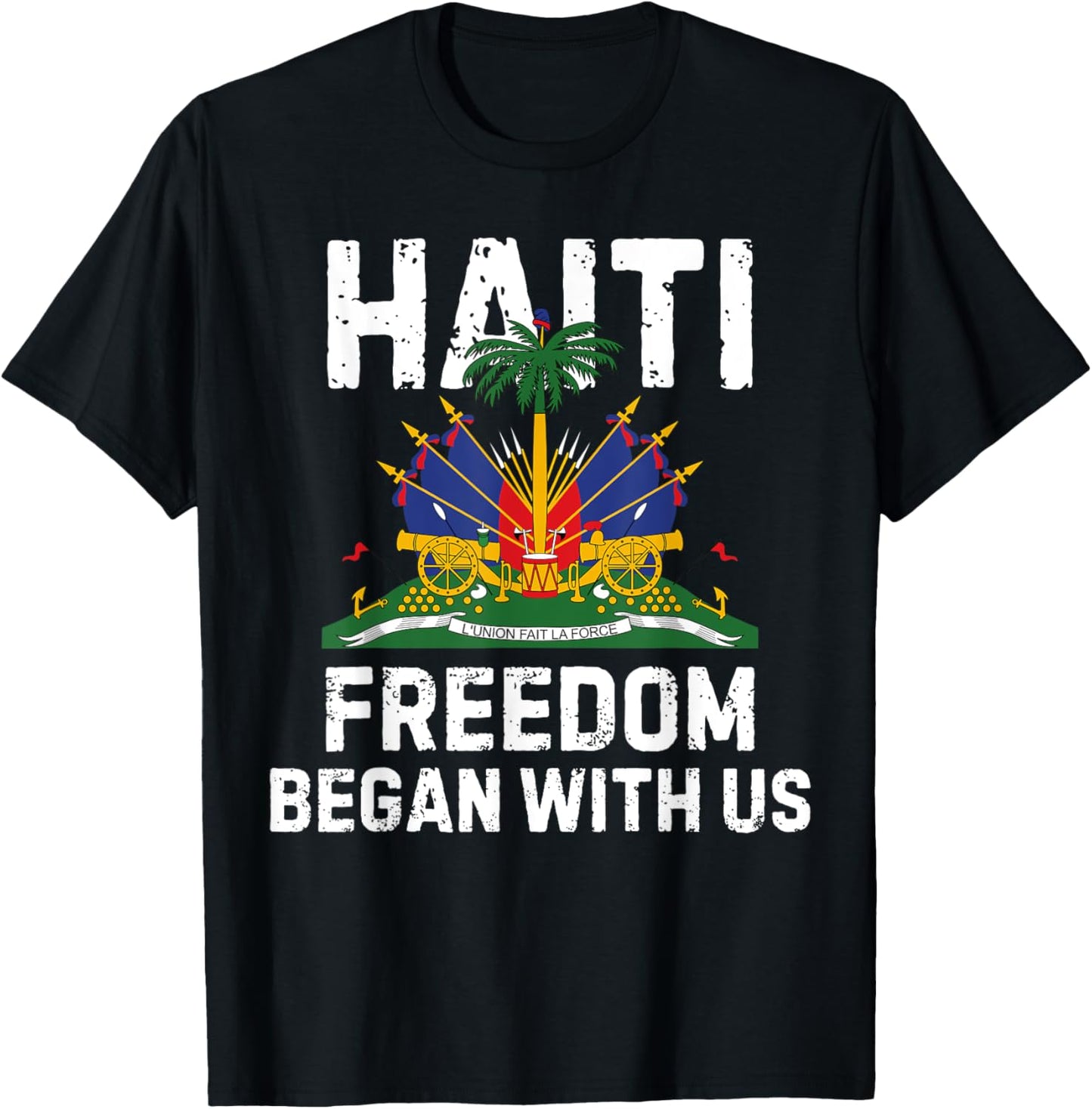 Freedom Began With Us Happy Haitian Flag Day Haiti Flag T-Shirt