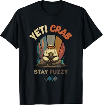 Yeti Crab Chill: Fuzzy Sea Creature for Animal Lovers T-Shirt