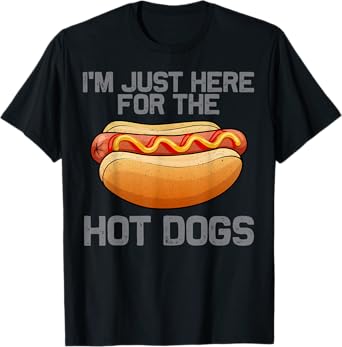 Funny Hot Dog Art For Men Women Kids Hot Dog Stand Hot Dog T-Shirt