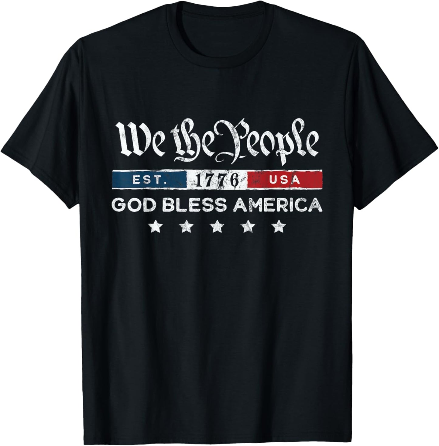 Vintage 4th of July - We the people USA God Bless America T-Shirt