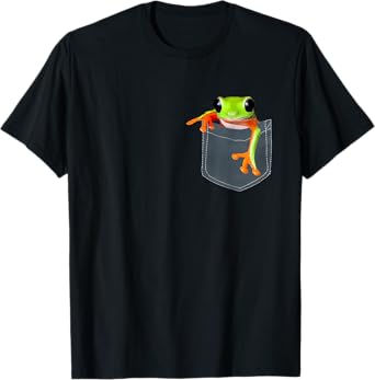 Frog Shirt - Funny Frog in Pocket Men Women Kids Frog Lover T-Shirt