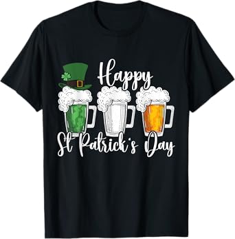 St Patrick's Day Beer Irish Flag Shamrock St. Patty's Day T-Shirt