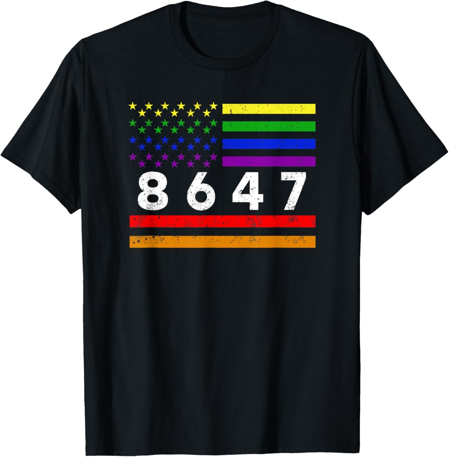 LGBTQ 8647 86 47 Impeach 47 Resist 8647 Funny Liberal T-Shirt