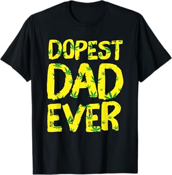 Mens Retro Vintage Dopest Dad Ever Funny Father's Day T-Shirt