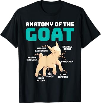 Goat Lovers ANATOMY OF THE GOAT Funny Goat T-Shirt