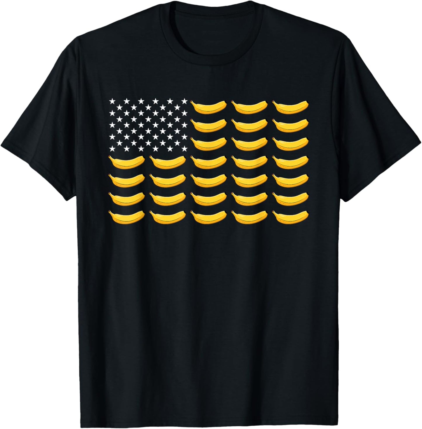 Bananas American Flag July 4th Patriotic Summer Banana Lover T-Shirt