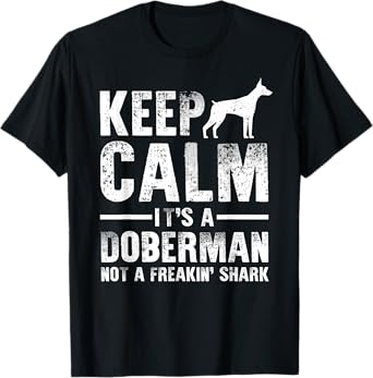 Funny Doberman Art Men Women Doberman Pinscher Dog Walker T-Shirt