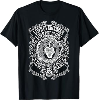 St Bernadette Soubirous of Lourdes Sacred Heart of Jesus T-Shirt