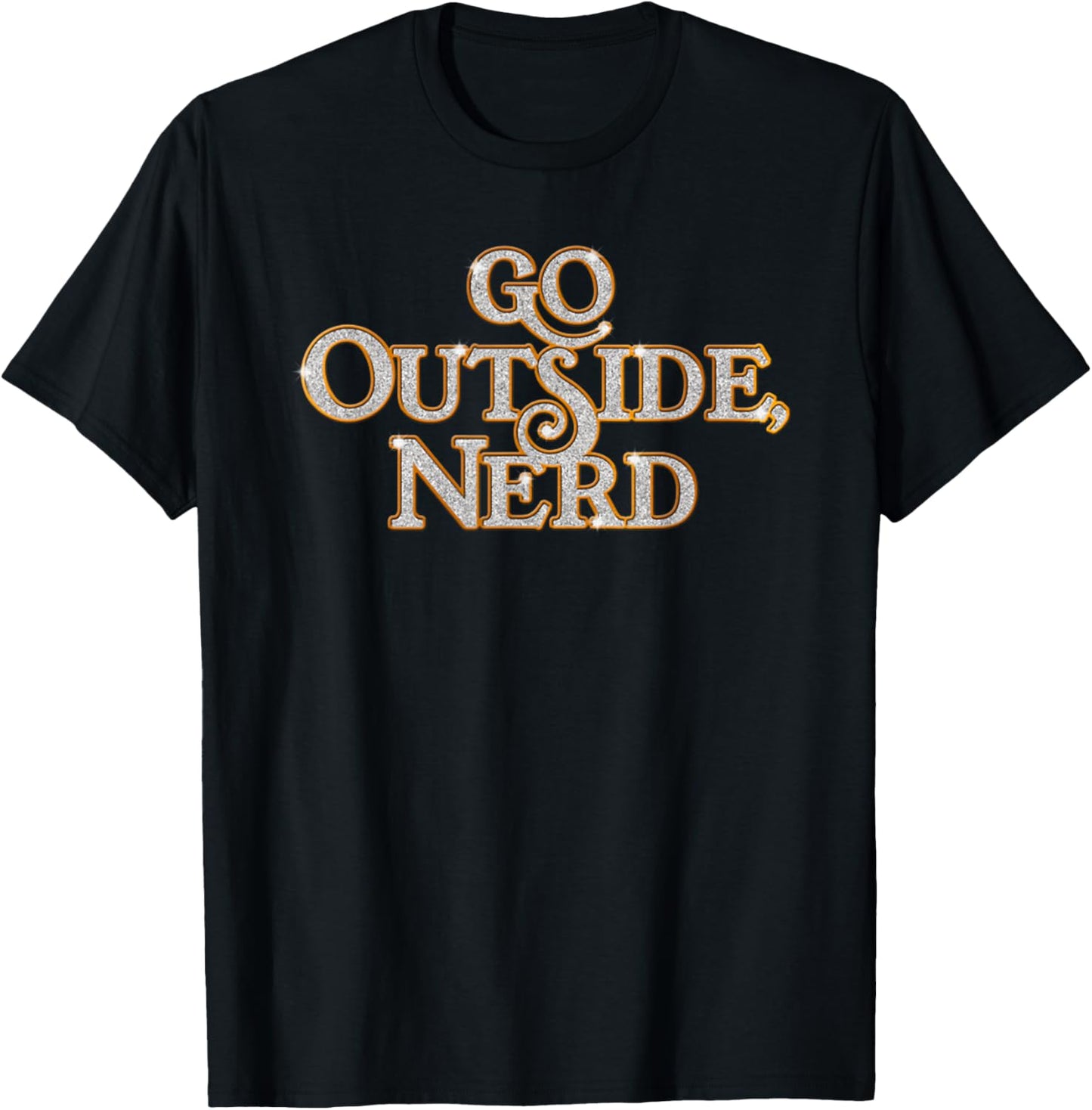 Go Outside Nerd Vintage Design Style Sarcastic Funny Music T-Shirt