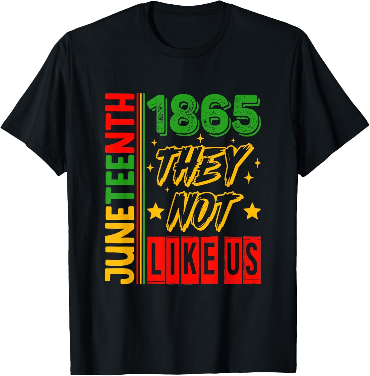They Don't Like Us Juneteenth 1865 Pride T-Shirt