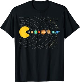 Solar System Astronomy Space Video Games Funny Gifts Graphic T-Shirt