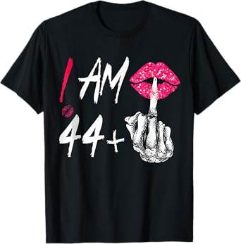 Funny 45th Birthday,I Am 44+1 Finger Birthday,I'm 44 plus 1 T-Shirt