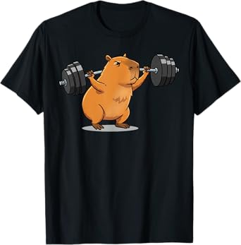 Deadlift Capybara Gym Funny Fitness Gifts Men Women Kids T-Shirt