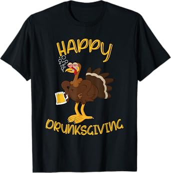 Happy Drunksgiving Friends Family Thanksgiving Drunks Giving T-Shirt