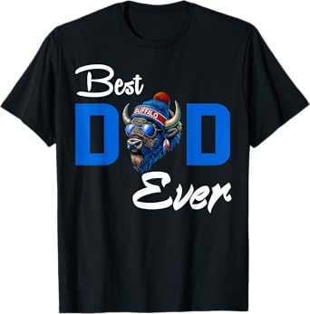 Best Dad Ever Vintage Bills Retro Bufalo Men Women Dad T-Shirt