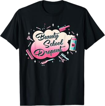 Classic Funny Halloween Horror Beauty School Outfit Drop Out T-Shirt