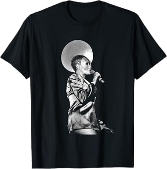 Grace Jones Live Black And White By Everard Smith T-Shirt