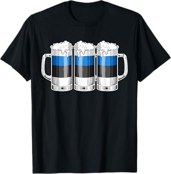 Beer Estonian Shirt - Beer Estonia Flag Patriotic T-Shirt