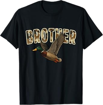 Camouflage Vintage Mallard Duck Retro Camo Hunting Brother T-Shirt