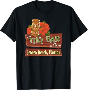 Jensen Beach Florida Tiki Bar T-Shirt for Men Women