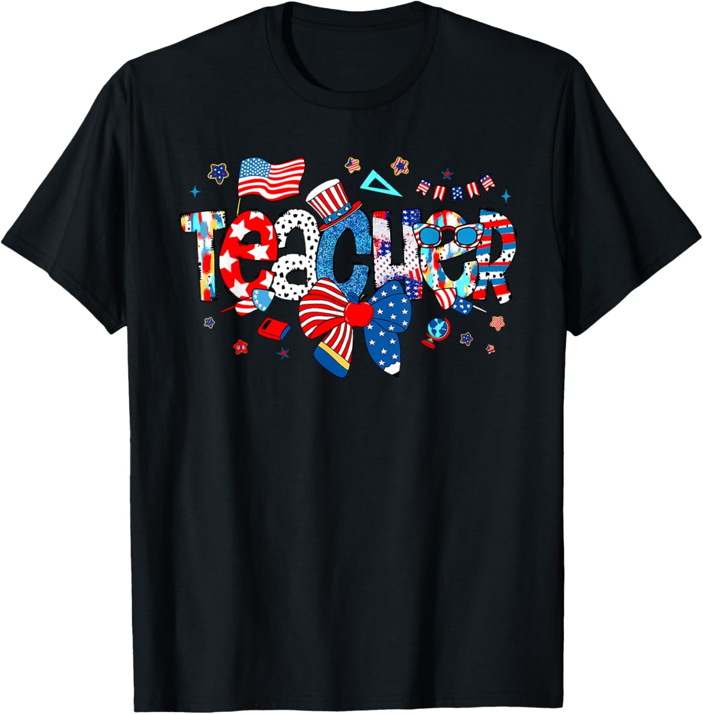 American Flag 4th Of July Patriotic Teacher Life Men Women T-Shirt
