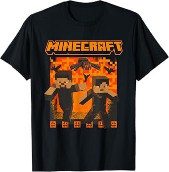 Minecraft Halloween Lava Chase With Spiders T-Shirt