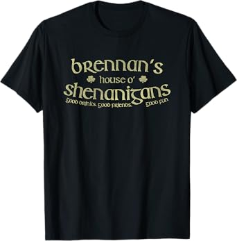 Brennan's House O' Shenanigans Funny Irish Name T-Shirt