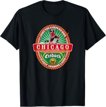 Chicago Pride T-Shirt Windy City Classic Beer Label T-Shirt T-Shirt