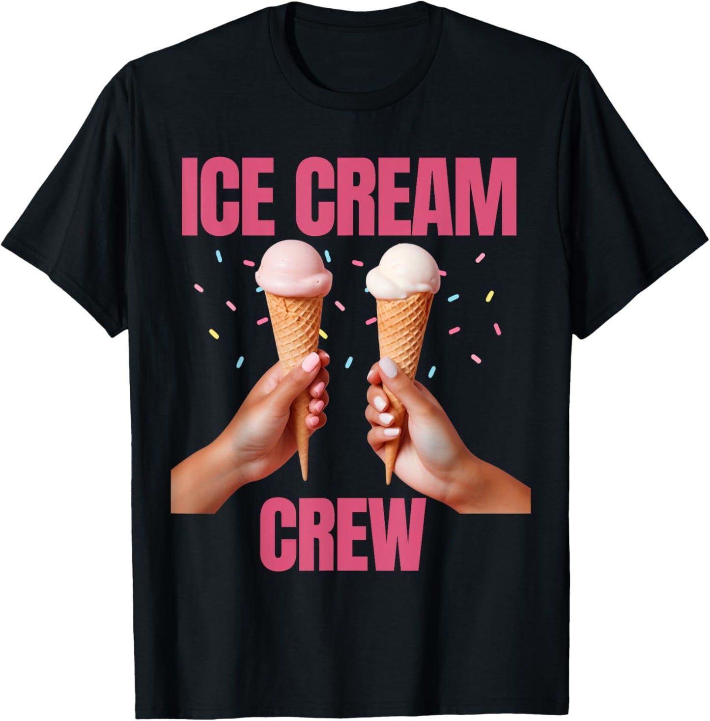 Ice Cream Crew Sweet Funny Summer Party Birthday Squad Cute T-Shirt
