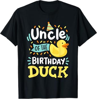 Uncle Of The Birthday Duck Boy Rubber Duck Bday Family T-Shirt