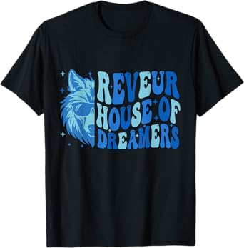 Retro Reveur House of Dreamers Blue Wolf Team Spirit T-Shirt