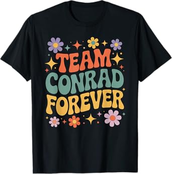 Team Conrad Retro Vintage Groovy Flower Power Vibes Retro T-Shirt