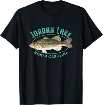 Jordan Lake North Carolina Largemouth Bass Design T-Shirt